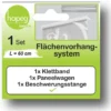 Paneelwagen 60cm, aus Kunststoff, in Weiß, für Flächenvorhang