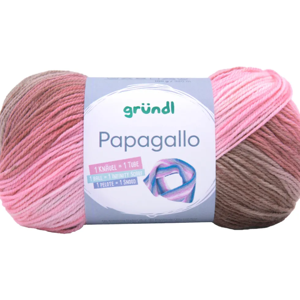 Papagallo Garn 100 g rosa-olive