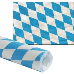 Papiertischdecke mit Damastprägung 8 x 1 m Bayrisch Blau