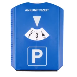 Parkscheibe aus Kunststoff mit Eiskratzer und Gummilippe