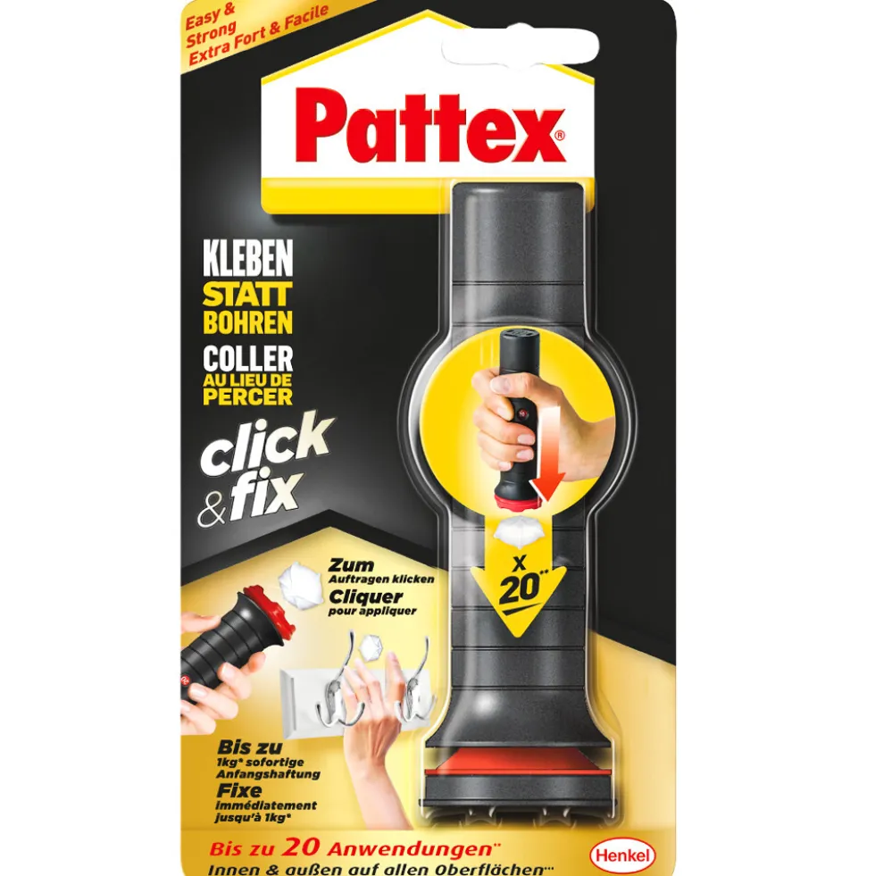 Pattex® Kraftkleber "Click & Fix" Stempel mit 20 Dosierungen