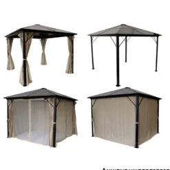 Pavillon Montreal Aluminium 300 x 300 cm