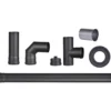 Pelletofenrohr-Set 80mm 7-teilig schwarz