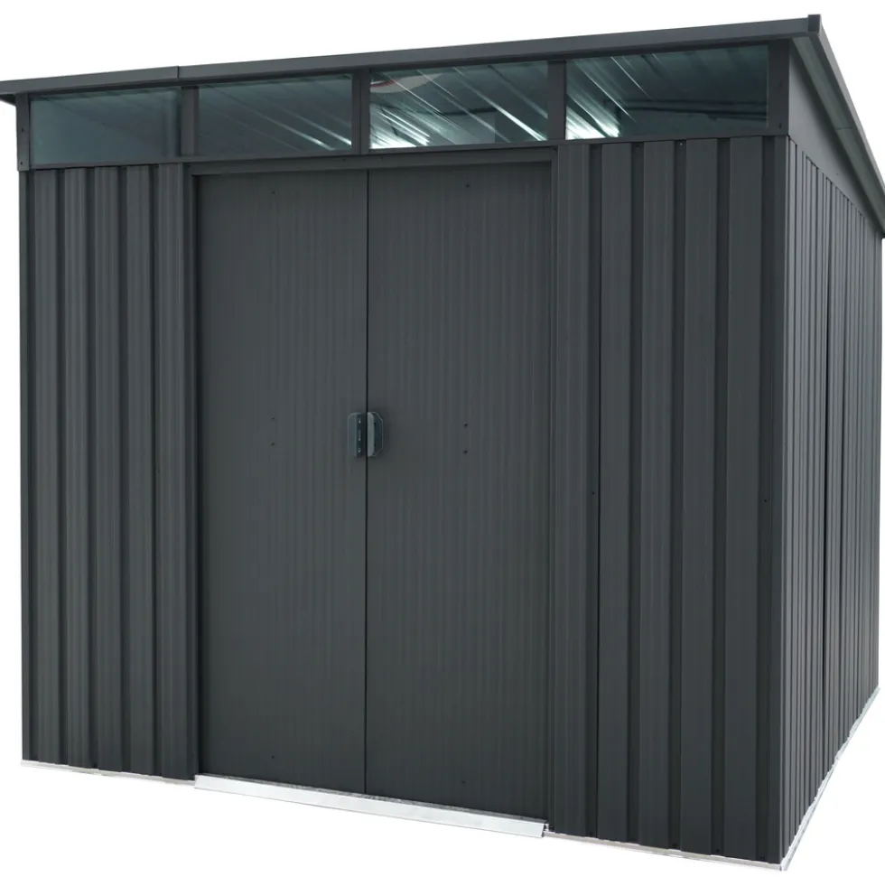PERGART® Gerätehaus "Lübeck 89", 239 x 278 cm, Höhe 202 cm, anthrazit matt