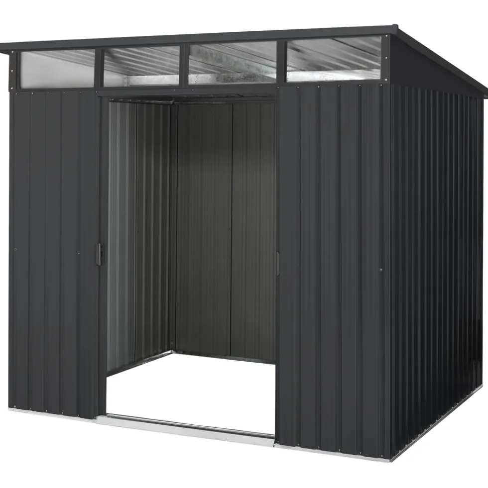 PERGART® Gerätehaus "Lübeck 89", 239 x 278 cm, Höhe 202 cm, anthrazit matt