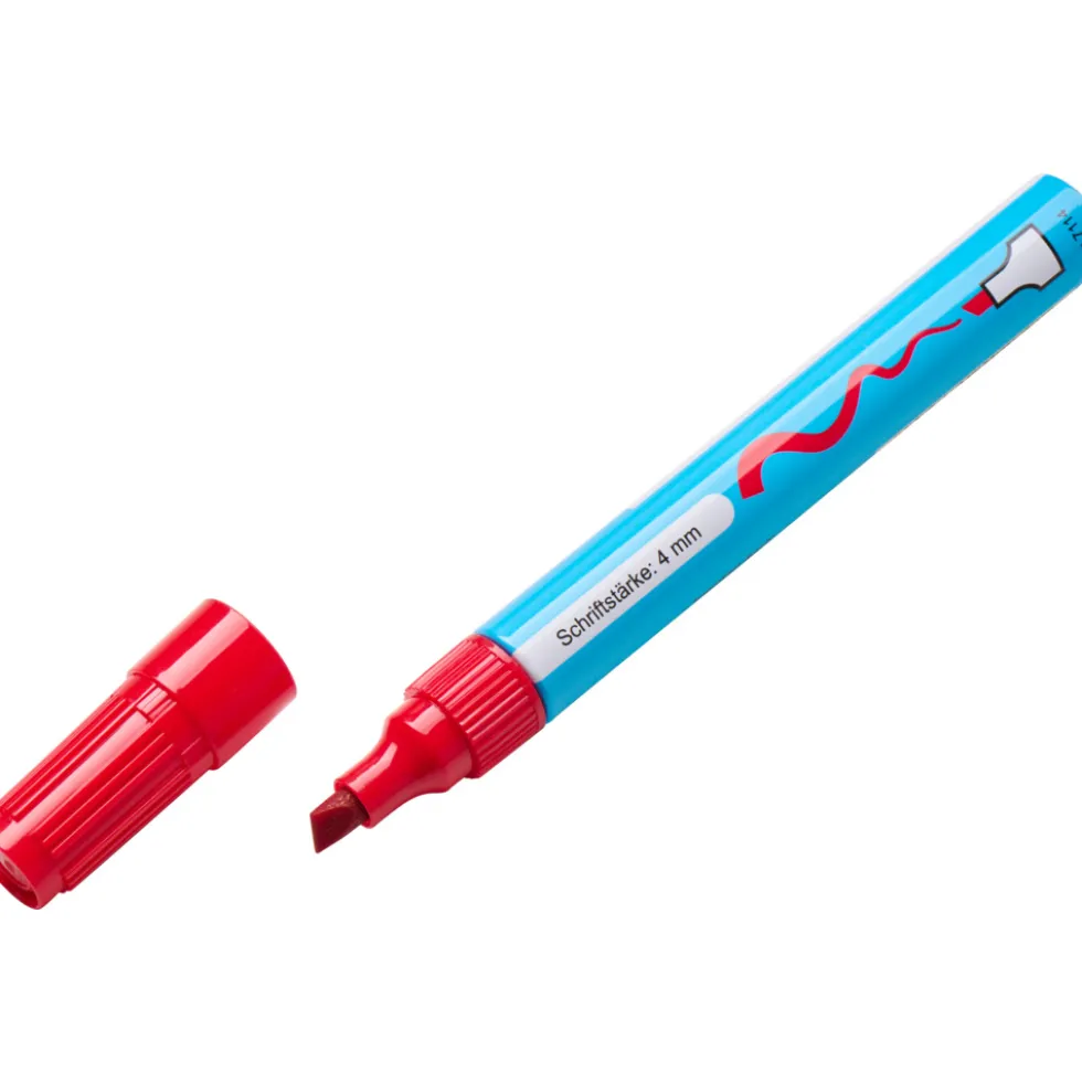 Permanent Marker 3300 rot, eckige Spitze