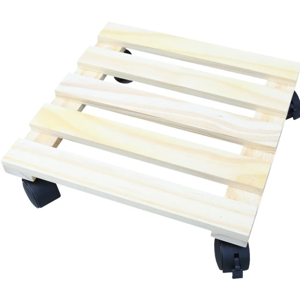 Pflanzenroller quadratisch 30 x 30 cm aus Kiefernholz
