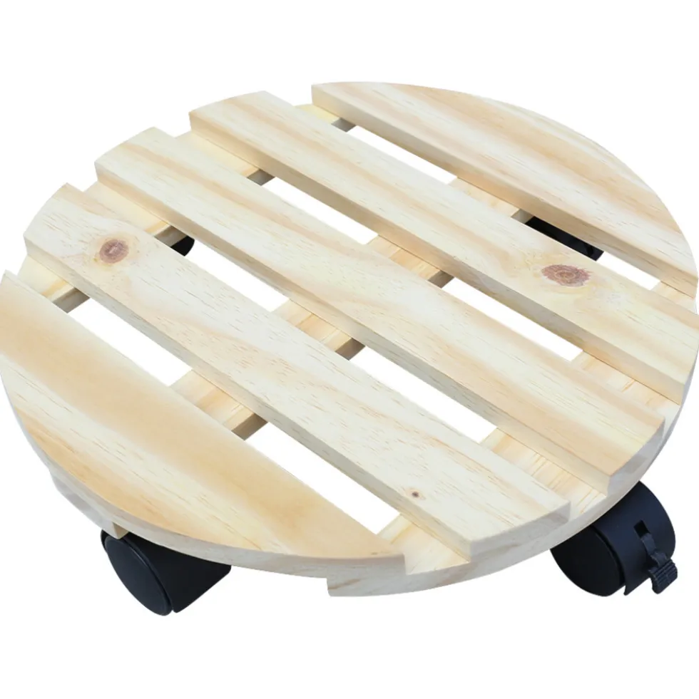 Pflanzenroller rund Ø 30 cm aus Kiefernholz