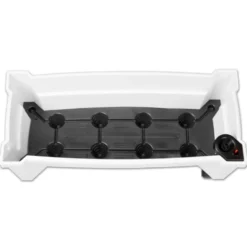 Pflanzkasten Calypso rollbar weiß aus Kunststoff