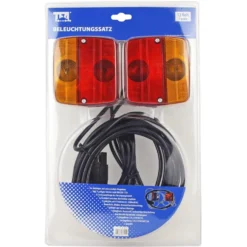 PKW Anhänger Beleuchtung mit Magneten Stecker 7-polig Rücklichter Rückleuchten Set