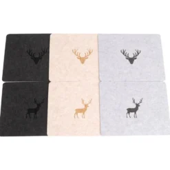 Platzset aus Filz 45 x 35 cm mit Hirsch-Motiv in verschiedenen Farben