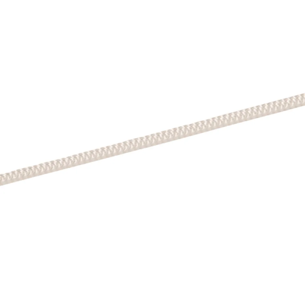 Polyesterseil weiß, 16-fach geflochten, 6 mm Durchmesser, Meterware