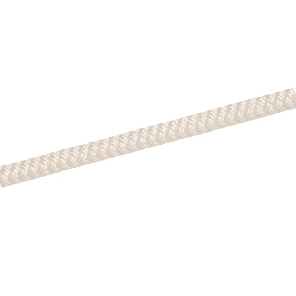 Polyesterseil weiß, 16-fach geflochten, 8mm Durchmesser, Meterware