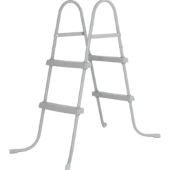 Poolleiter 84 cm 2-stufig aus Kunststoff mit Stahlrohren