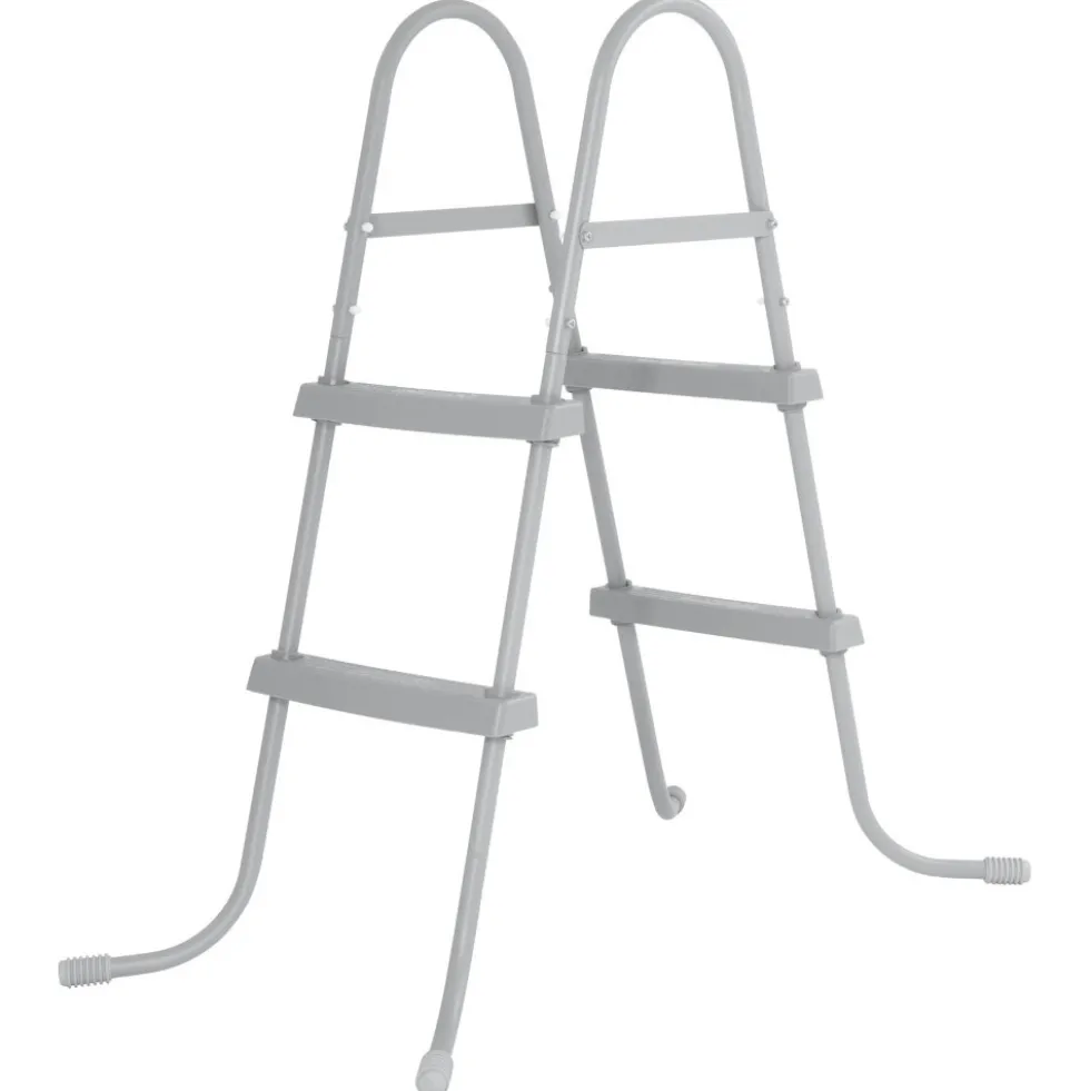 Poolleiter 84 cm 2-stufig aus Kunststoff mit Stahlrohren