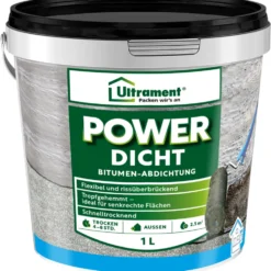 Power Dicht 1 Liter Bitumen Dichtanstrich
