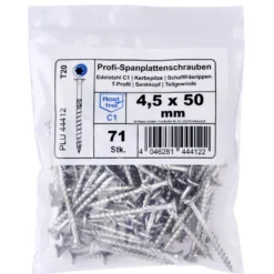 Profi-Spanplattenschrauben 4,5x50 mm TG IVZ C1 Senkkopf Vorteilspack