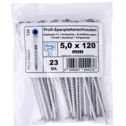 Profi-Spanplattenschrauben 5,0x120 mm TG IVZ C1 Senkkopf Vorteilspack