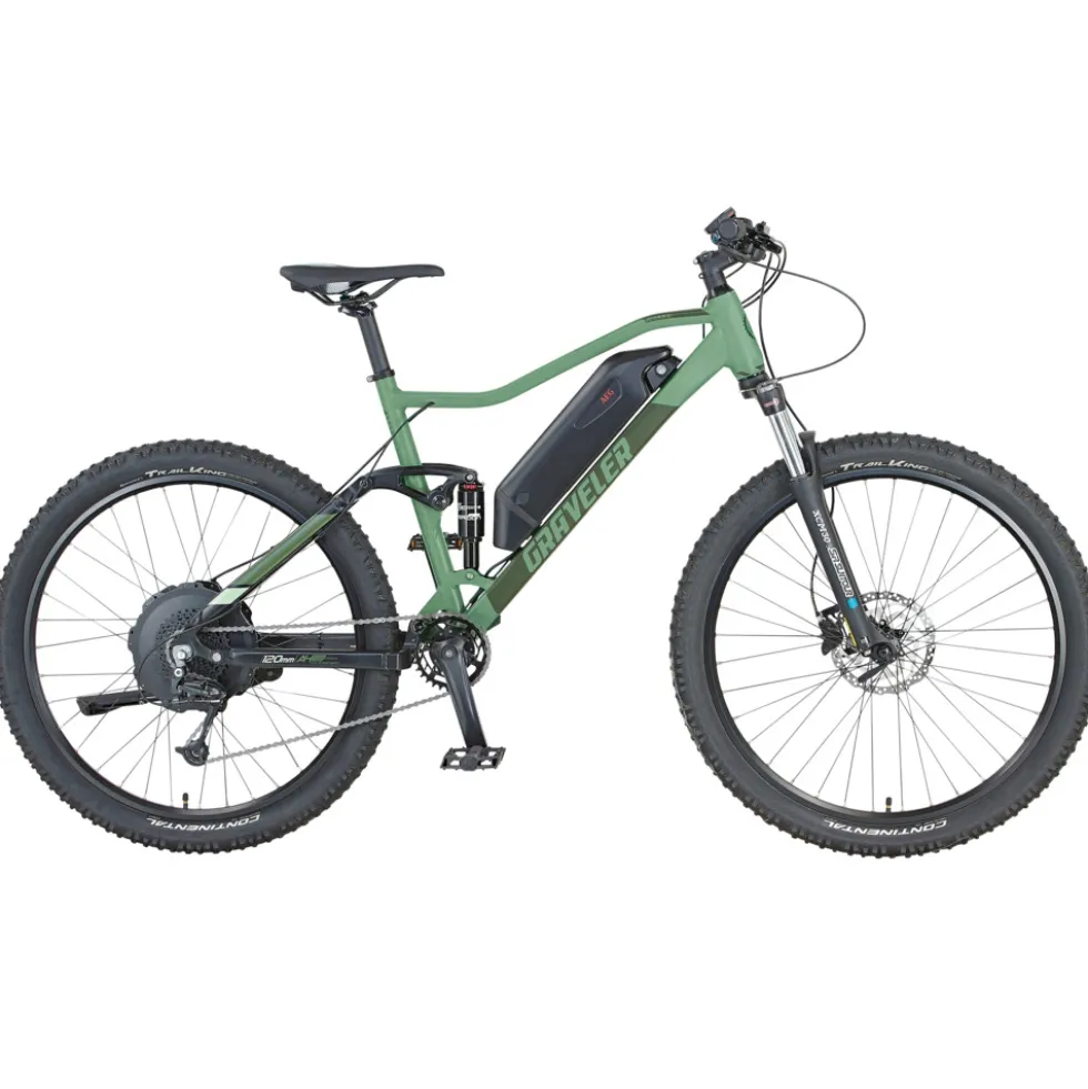 PROPHETE Graveler 22 Fully E-Mountain-Bike 27,5" in Grün