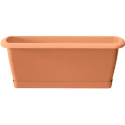 Prosperplast Balkonkasten Respana 88,5 x 18,4 cm in Terracotta mit Untersetzer