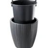 Prosperplast Pflanztopf Oro ca. Ø 24 cm dunkelgrau