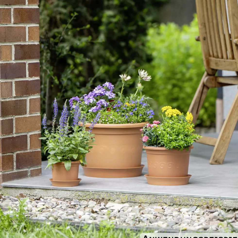 Prosperplast Pflanztopf Plastica rund 23 cm terracotta