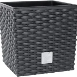 Prosperplast Pflanztopf Rato Low 17 x 17 x 17 cm in Anthrazit