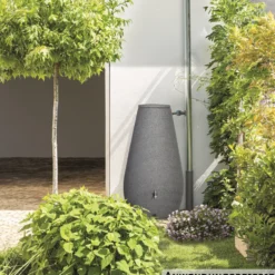 Prosperplast Regentonne Drop 200 Liter Granit