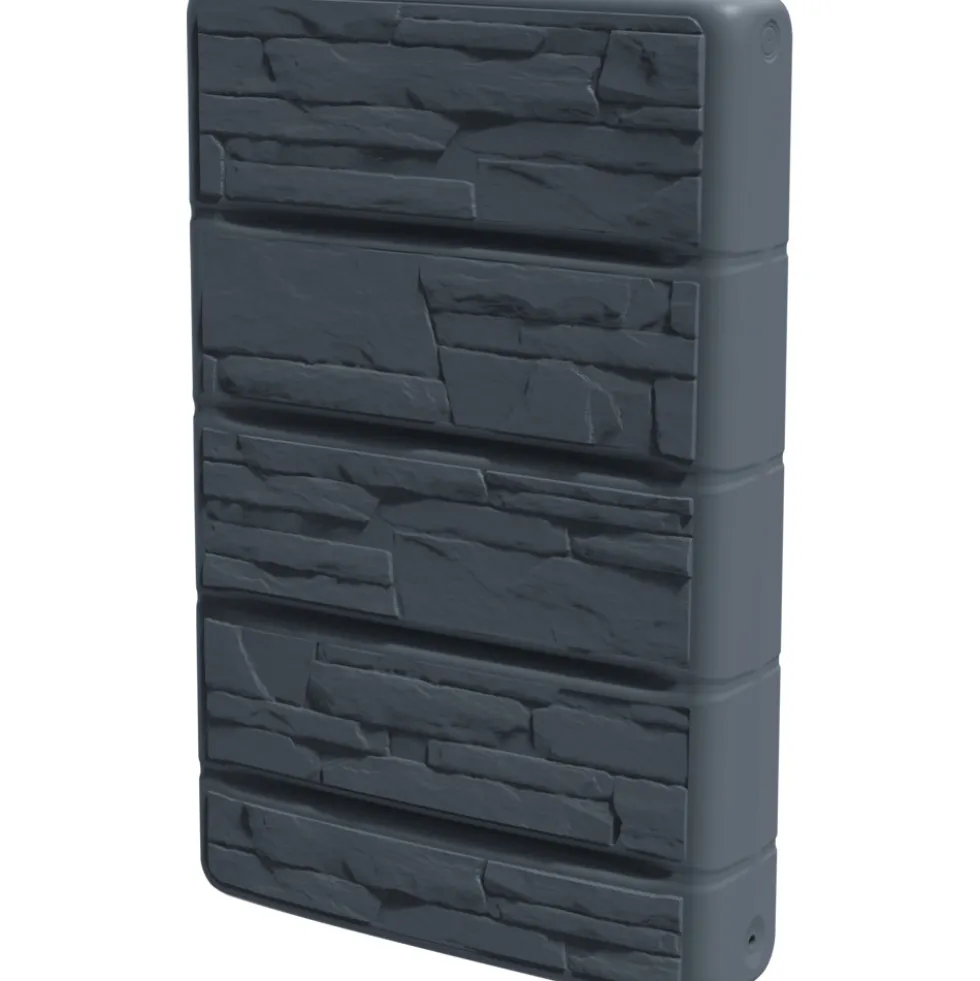 Prosperplast Regenwassertank Wall Stone 400 Liter Anthrazit