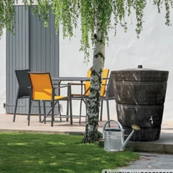 Prosperplast Regenwassertank Rustico 275 Liter Braun