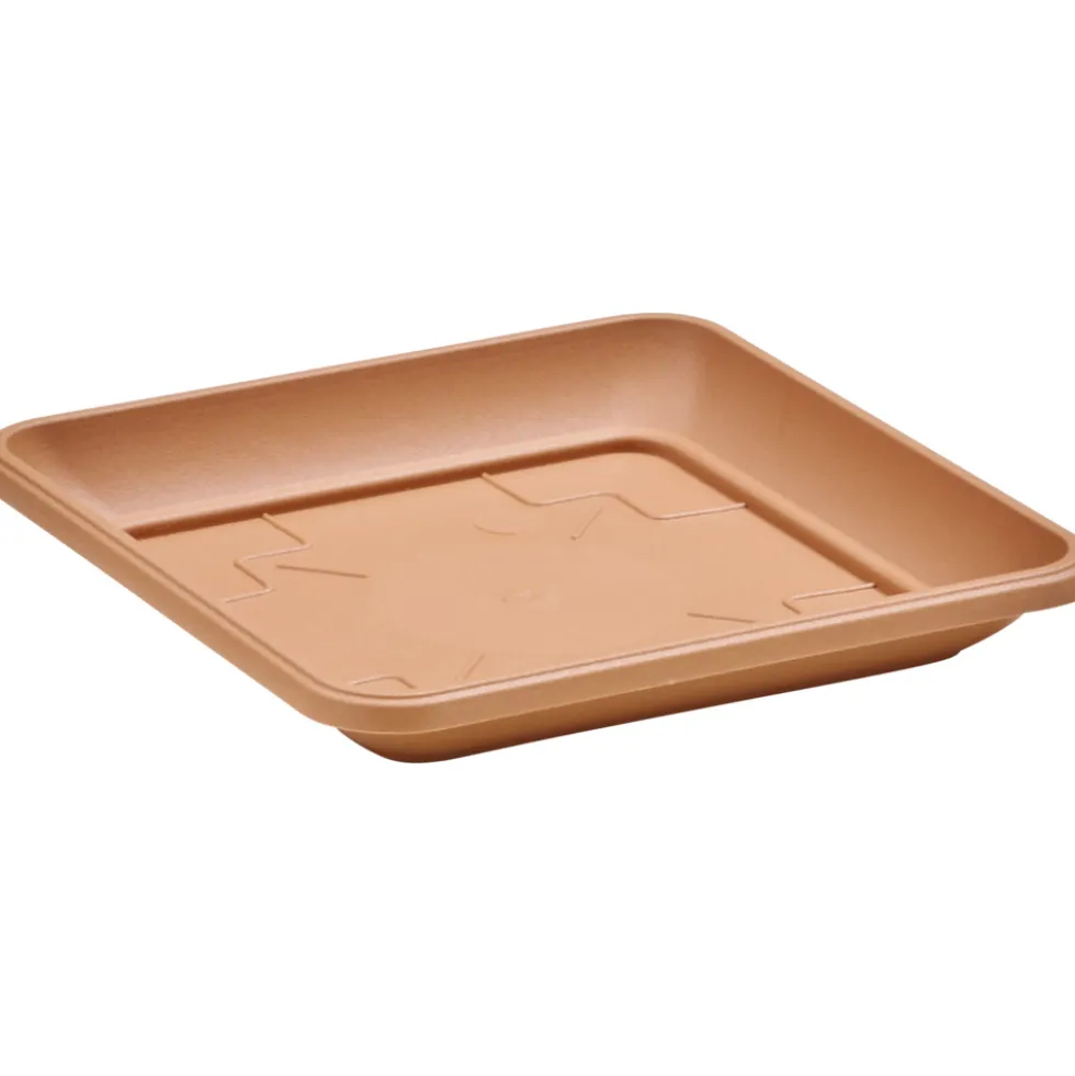 Prosperplast Untersetzer Terra eckig 14 x 14 cm in Terracotta