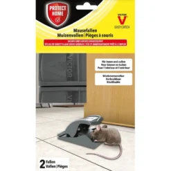 Protect Home Mausefallen-Set 2 Stück mit effektiver Schlagfalle