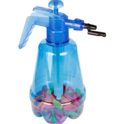 Pumpflasche aus Kunststoff mit 100 bunten Wasserbomben