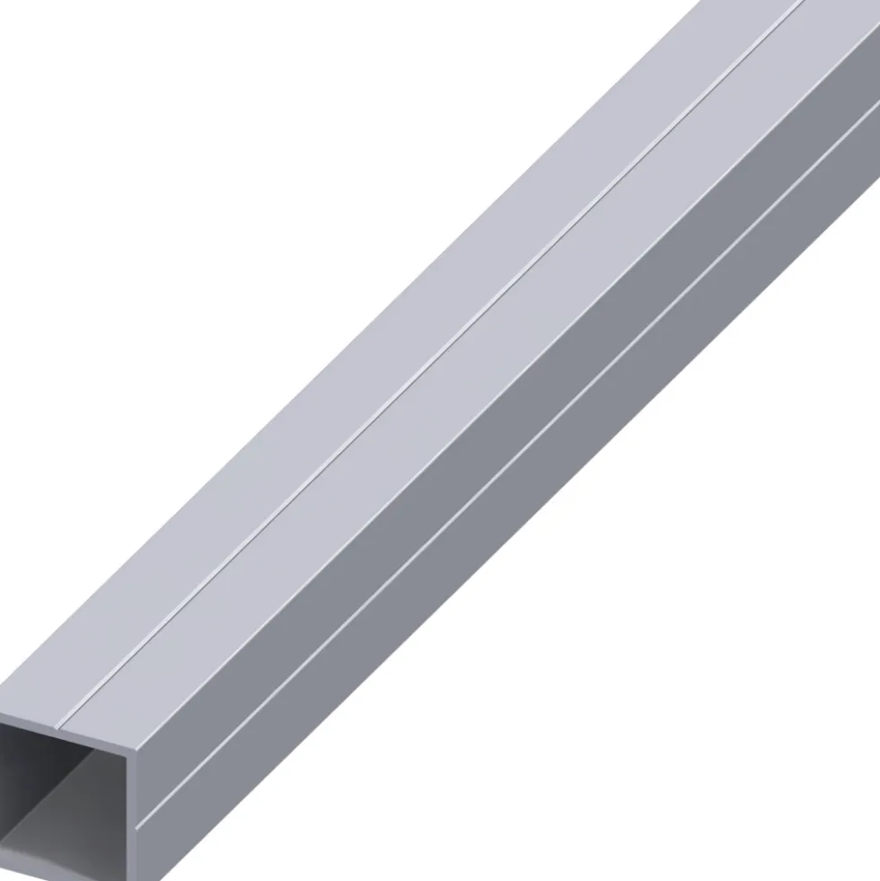 Quadratrohr Aluminium 1000 x 23,5 x 1,5 mm blank
