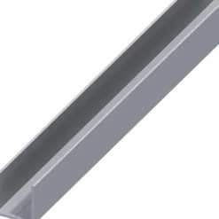 Quadrat-U Aluminium 1000 x 11,5 x 1,5 mm blank