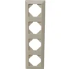 Rahmen 4-fach Standard Quadro Kunststoff cremeweiß