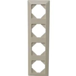 Rahmen 4-fach Standard Quadro Kunststoff cremeweiß