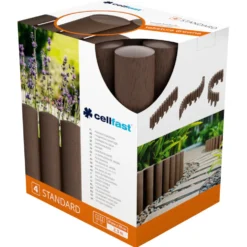 Rasenkante Palisade 10 Stück 2,3 m aus Kunststoff