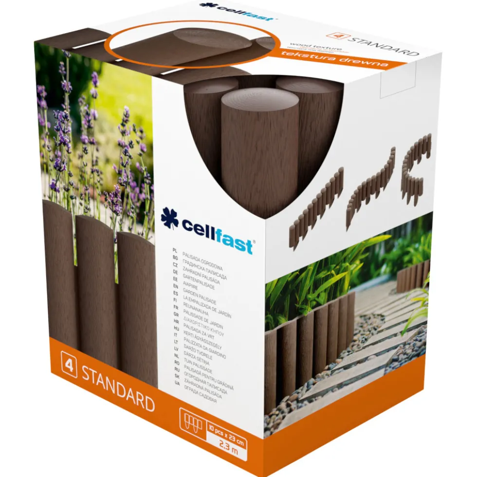 Rasenkante Palisade 10 Stück 2,3 m aus Kunststoff