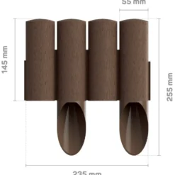 Rasenkante Palisade 10 Stück 2,3 m aus Kunststoff