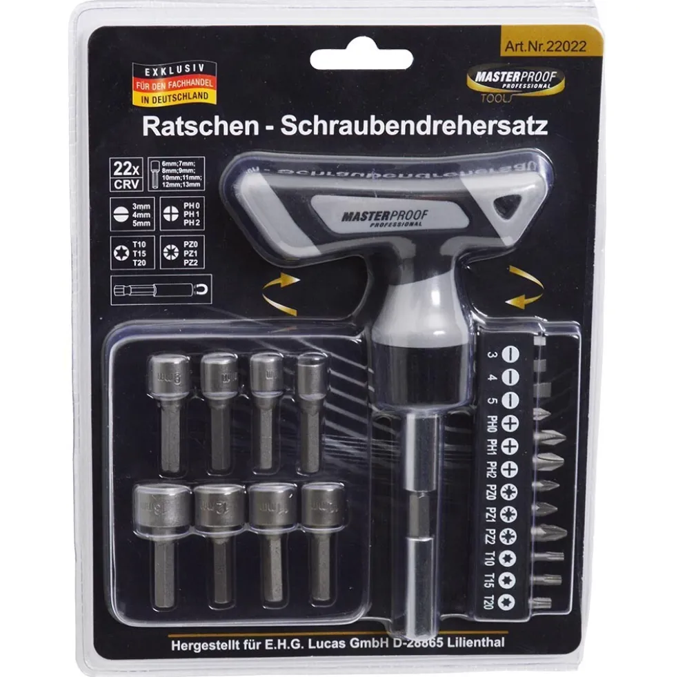 Ratschenschraubendreher Satz 22-teilig