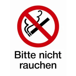 Rauchen verboten Schild 194 x 260 mm, selbstklebend