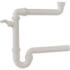 Raumsparsiphon1½" mit 50 mm Ø und 1x Geräteanschluss ¾"