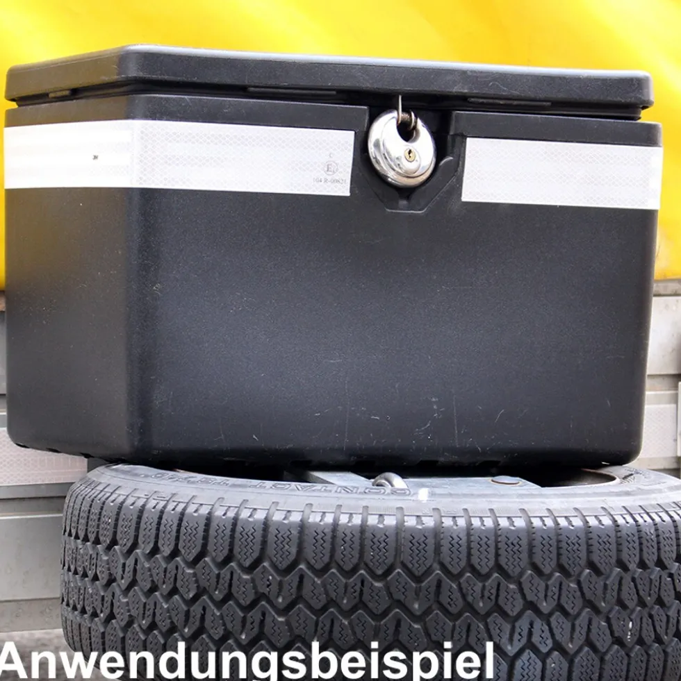 Reflektorband 2m weiß selbstklebend PVC Anhänger Reflexband KfZ Reflektor