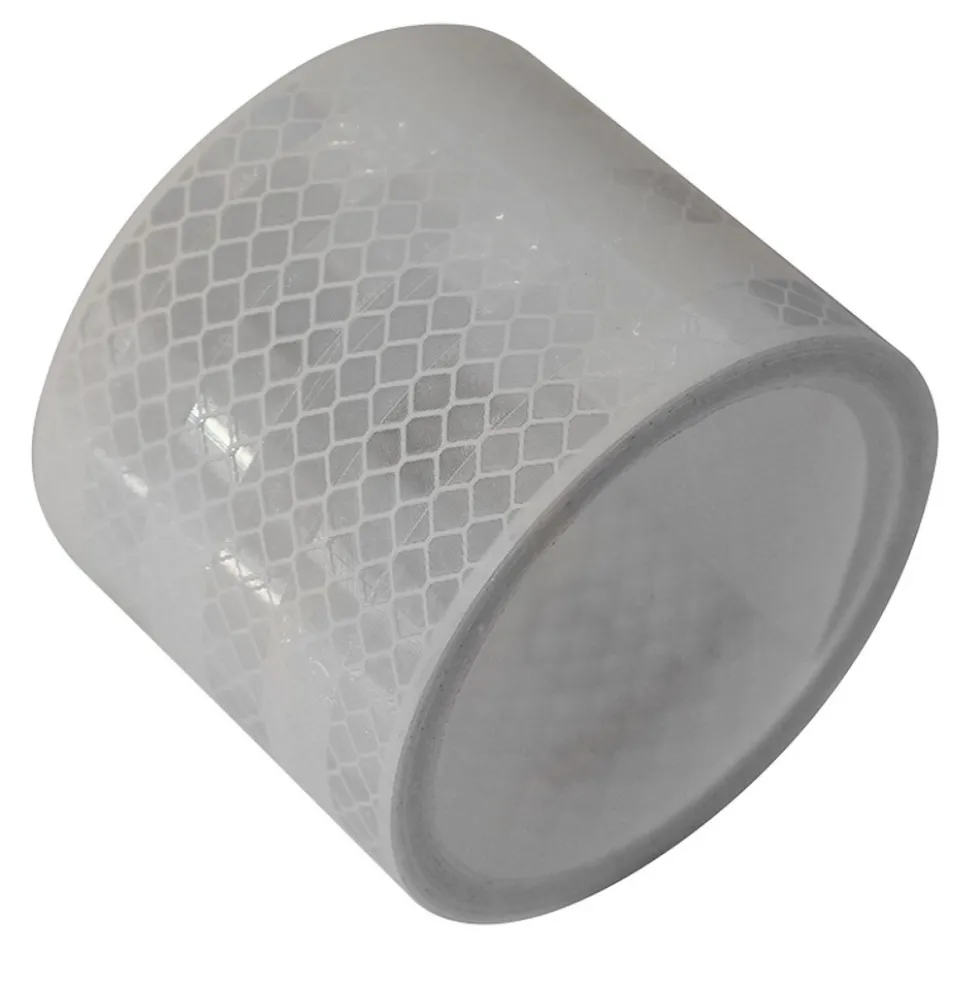 Reflektorband 2m weiß selbstklebend PVC Anhänger Reflexband KfZ Reflektor