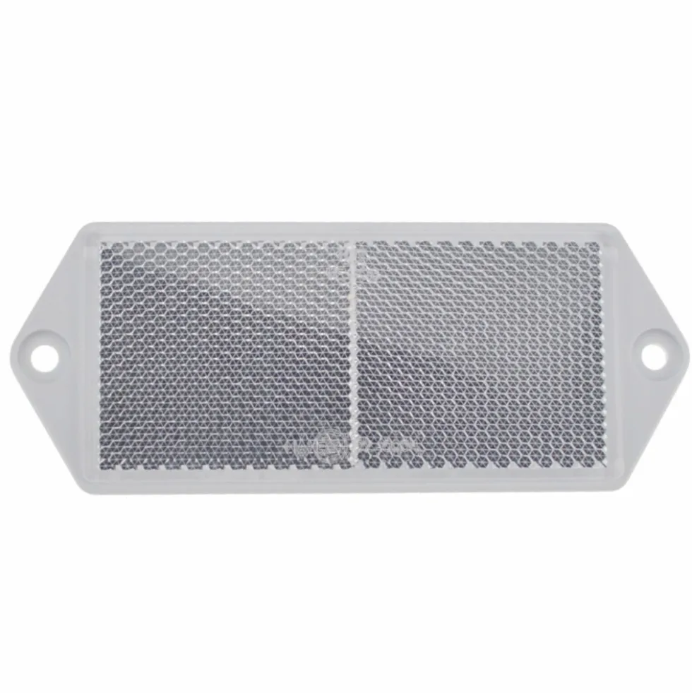 Reflektoren 100x50mm 2 Stück weiss E24 Rückstrahler Anhänger Fahrrad Caravan