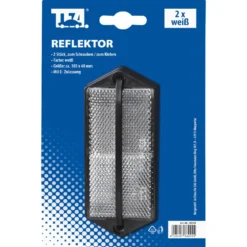 Reflektoren 103x40mm 2 Stück weiss E24 Rückstrahler Anhänger Fahrrad Caravan