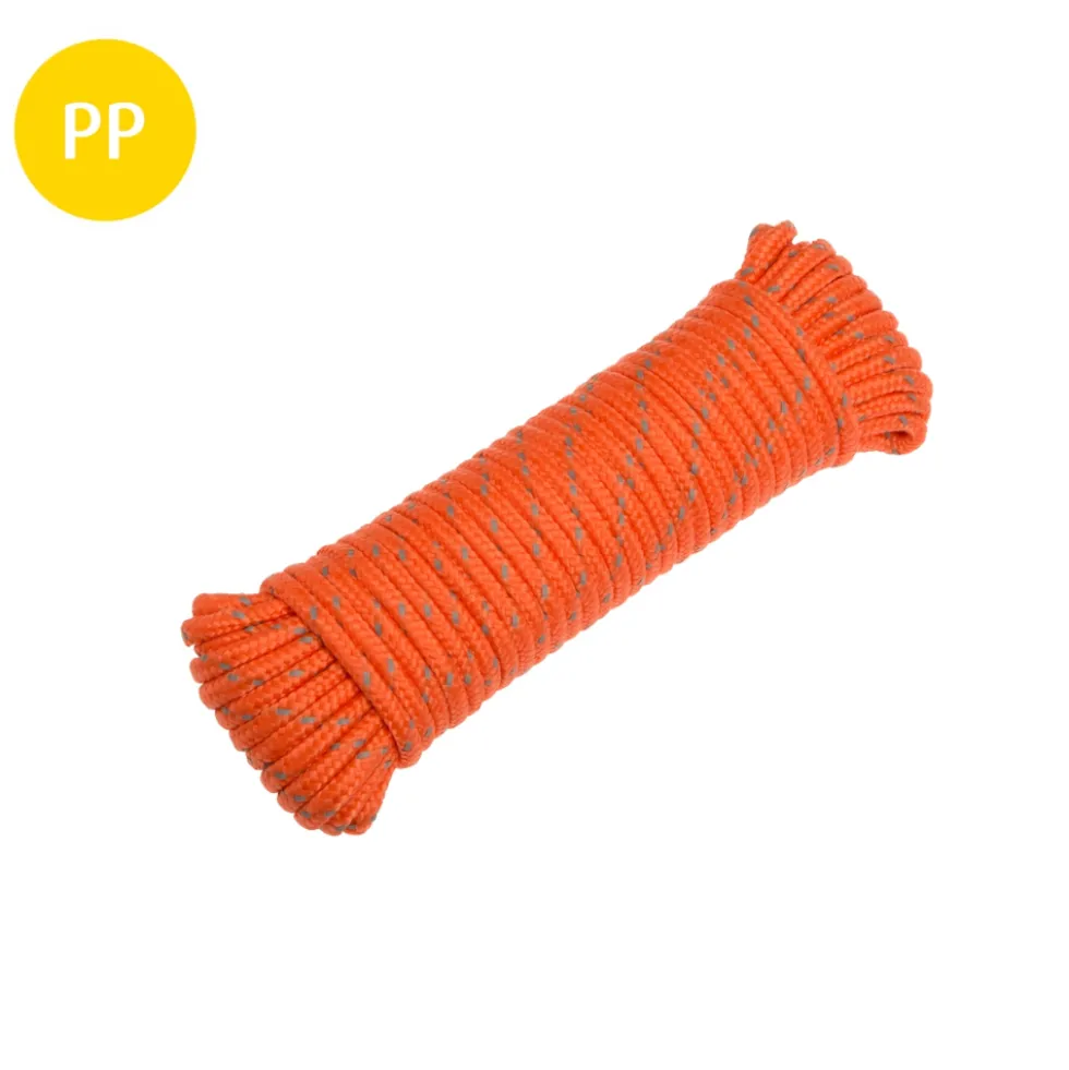Reflektorseil Ø 4,8 mm, 15 m, orange reflektierend