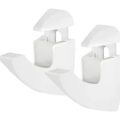 Regalbodenhalterung SCOOP 5-25 mm 2-teilig weiß