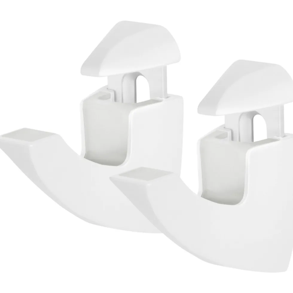Regalbodenhalterung SCOOP 5-25 mm 2-teilig weiß